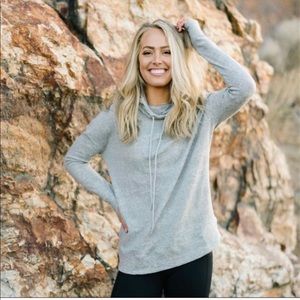 NWT zyia light gray drawstring hoodie